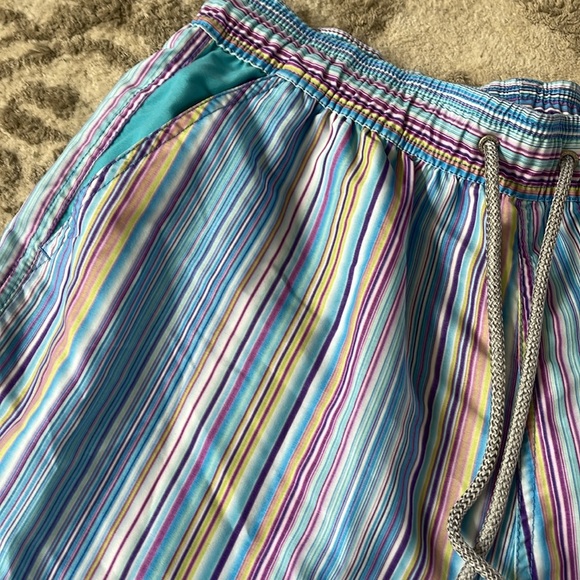 Bugatchi Blue and Yellow Swim Trunks size large - Picture 3 of 9